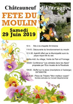 Affiche de la Fête du Moulin 2019