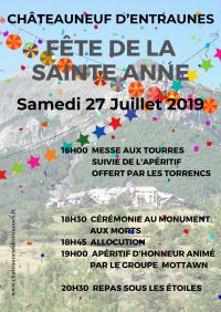 Affiche de la Fête de la Sainte Anne 2019